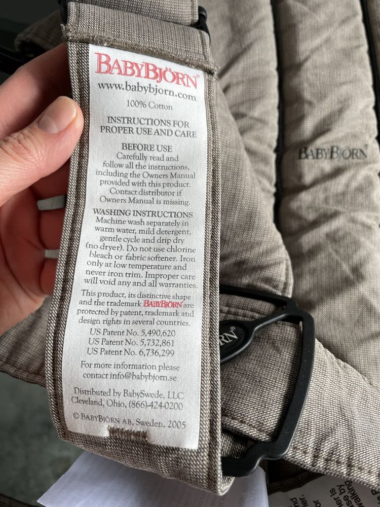 Ergonomiczne nosidlo dzieciece BabyBjorn Baby Bjorn seria organic