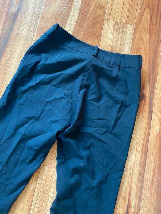 spodnie s m 36 38 eleganckie materiał garnitur proste welna