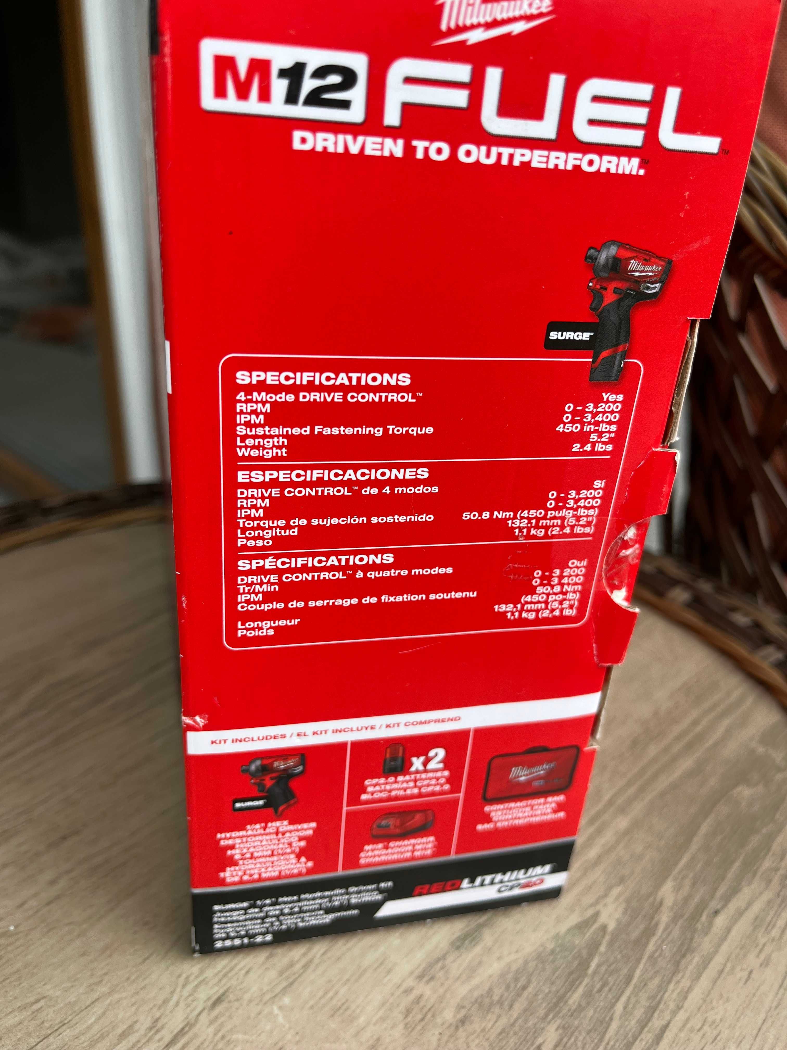 MILWAUKEE m12 zestaw surge FQID-0