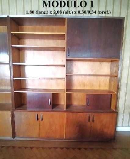 Conjunto de três estantes modulares OLAIO (anos 60)