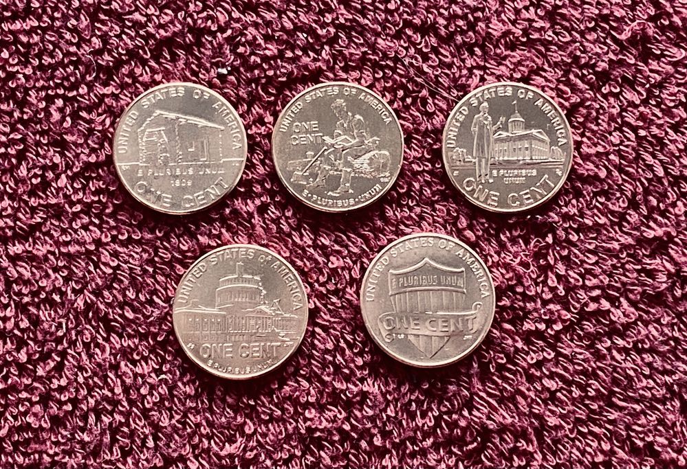 Монети США UNC  (долари, квотери, центи)