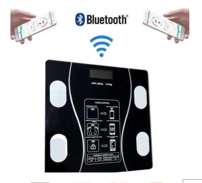 Весы напольные умные с bluetooth до 180 кг