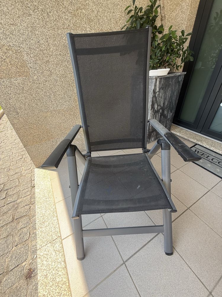 Mesa de jardim como nova em aluminio