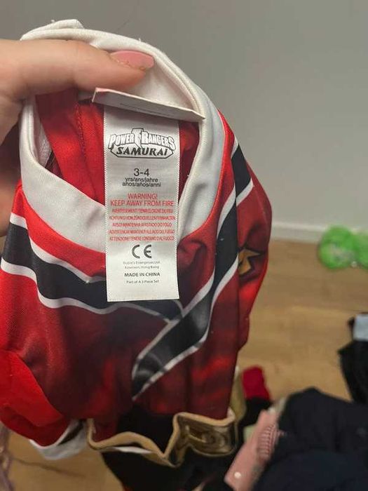 !Wyprzedaż! Strój power rangers Samurai 3-4 lata