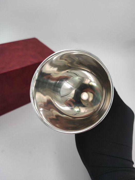 (2 в наявності) Фужер з різьбою "Кубачі" та чорнінням - об'єм 300 мл