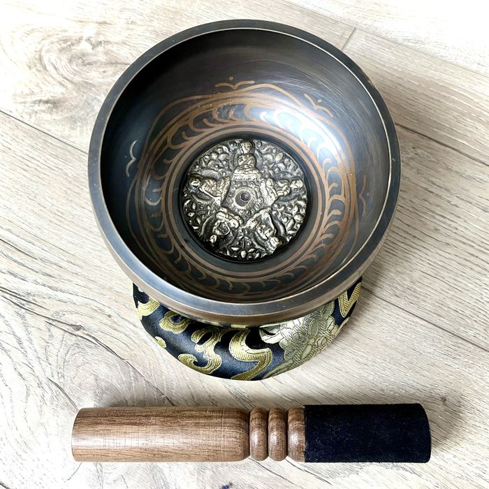 Cпіваюча чаша з латуні • 20 - 15.5 - 12.5 см • Непал / Поющая, співоча