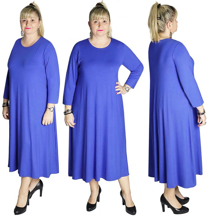 DZIANINOWA SUKIENKA MAXI roz uniwersalny pasuje od 50 do 54