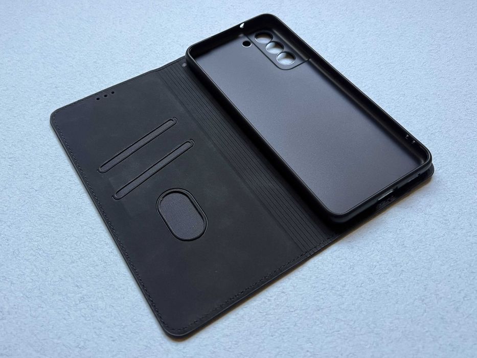 Samsung Galaxy S21 FE чохол книжка штучна шкіра слоти чехол