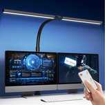 Lampa biurkowa 1300LM z podwójną głowicą, ściemnialna, z pilotem, 24 W