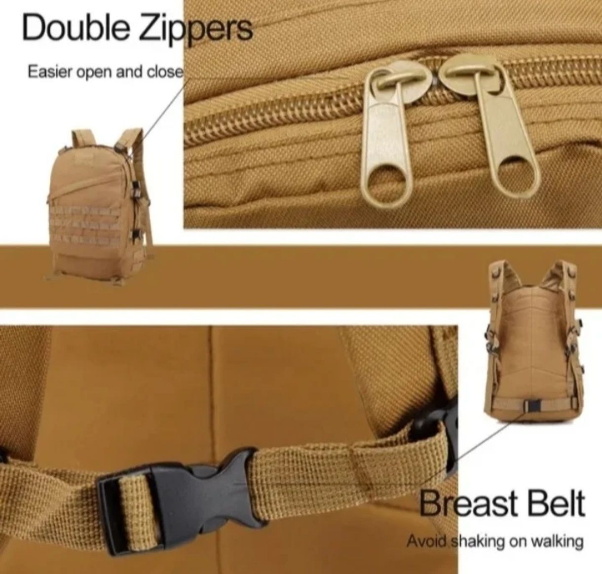 Mochilas tática, preta 50lt