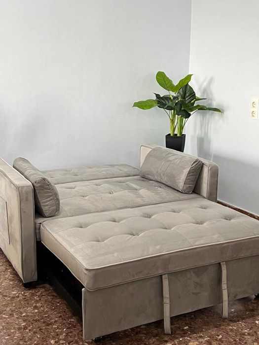Novo sofá cama cinza frete grátis