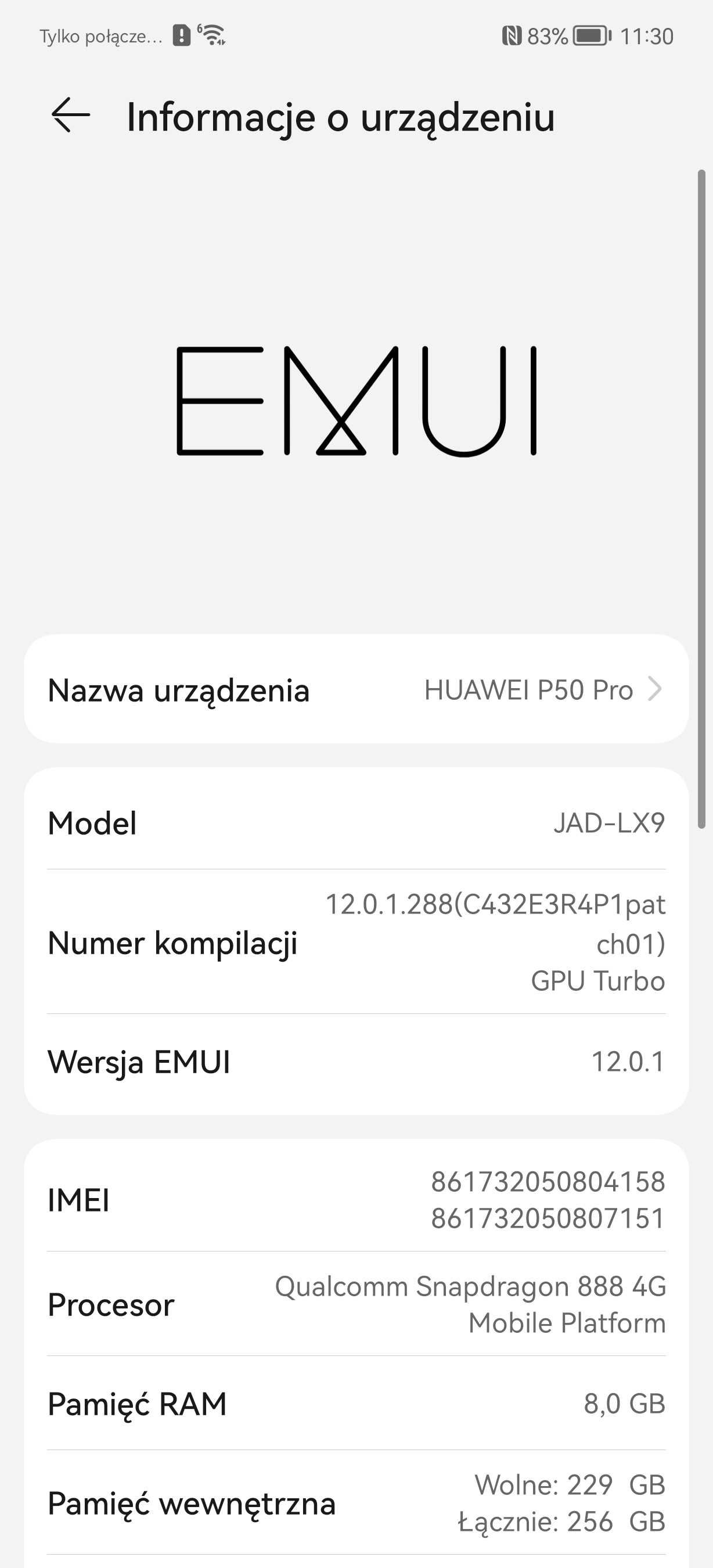 Huawei P50 Pro 8/256GB Gwarancja FVM Koszalin Jak Nowy
