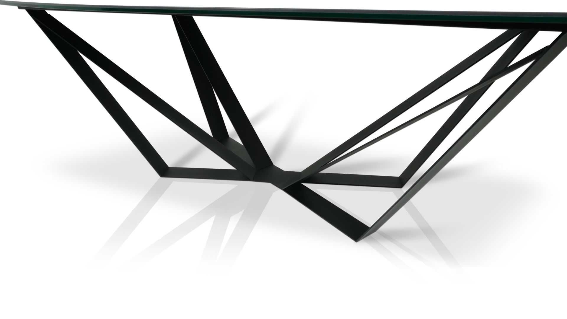 Stół ze spieku kwarcowego Laminam poler 160x90 cm SUSA Noir