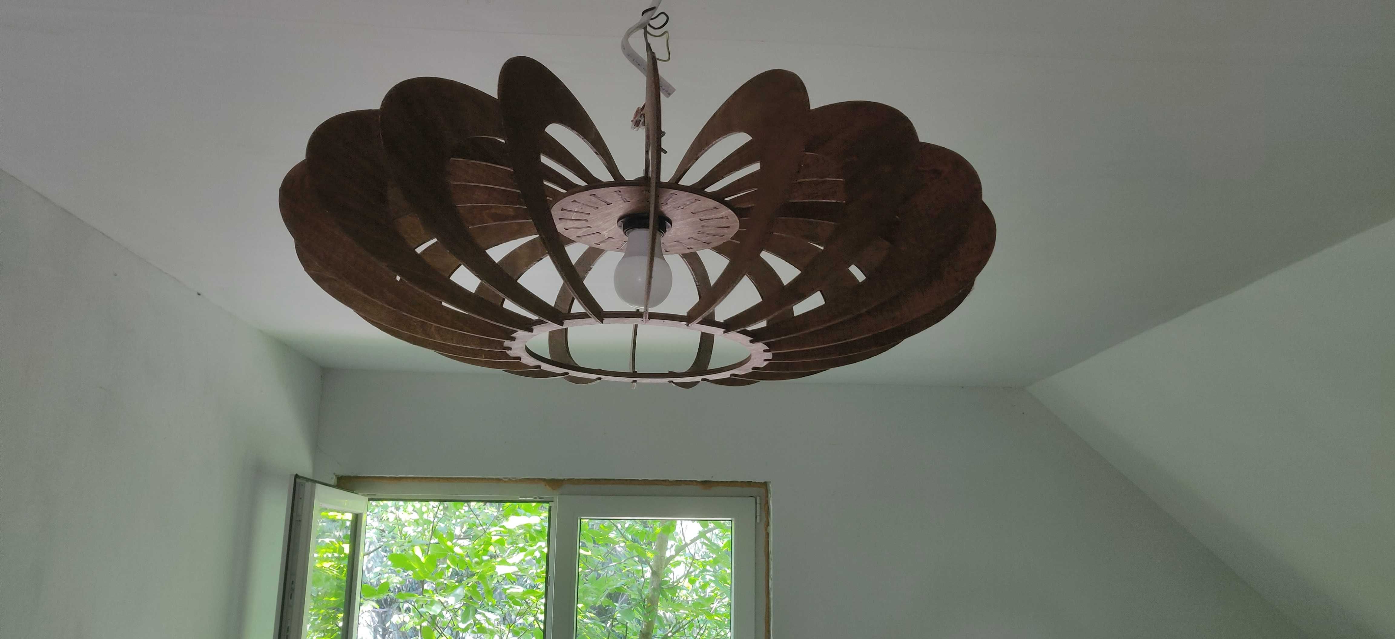 Lampa ze sklejki, abażur