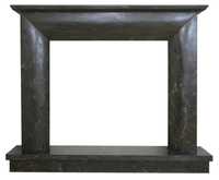 Portal kominkowy kominek marmurowy rzeźbiony Modena czarny marmur