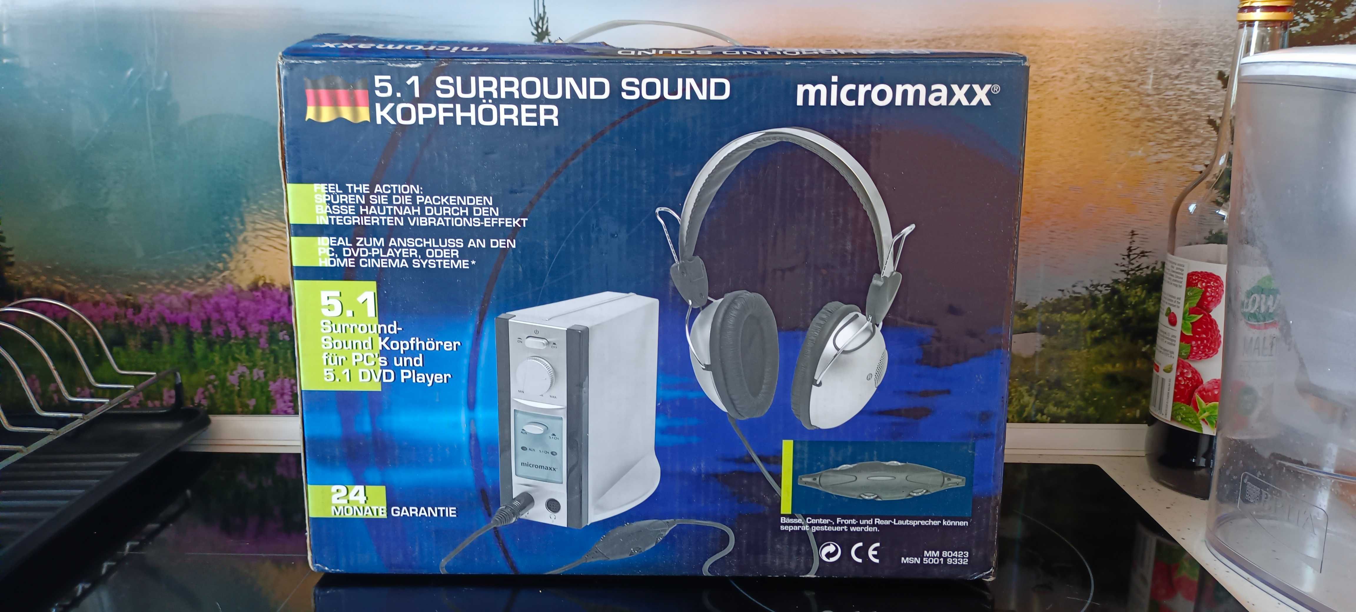 Słuchawki 5.1 surround firmy micromaxx