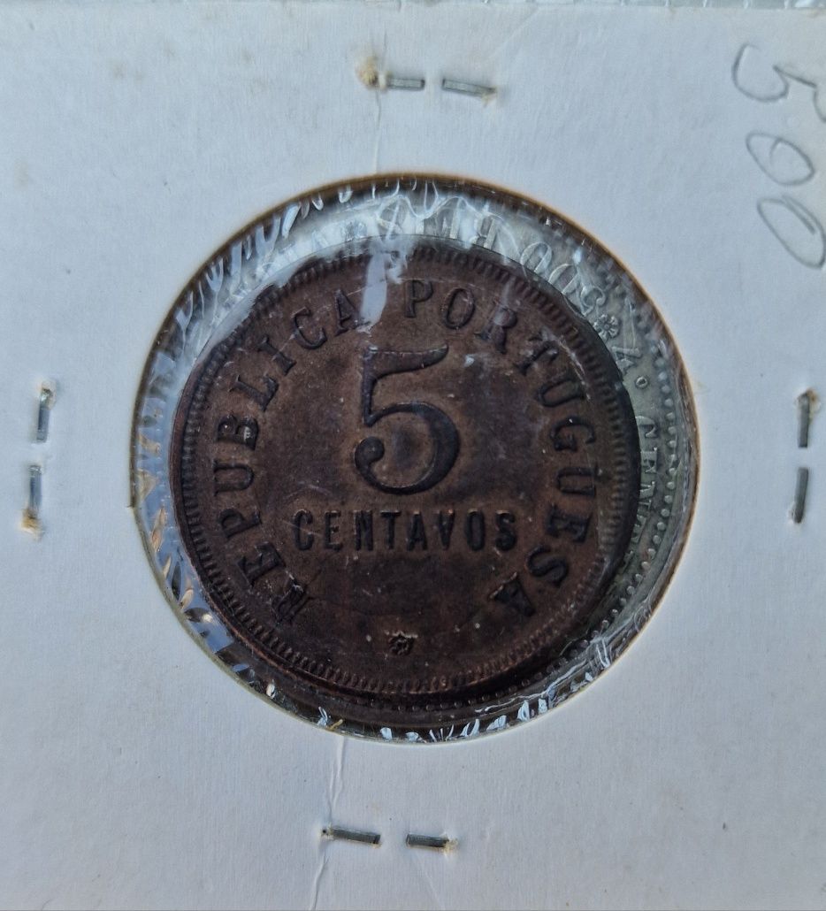 2,50 esc 1937 *RARO*/ 5 centavos 1924 Angola e 10 centavos 1930