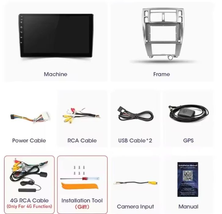 Radio nawigacja Hyundai Tucson 2 2004- ANDROID WIFI GPS BLUETOOTH