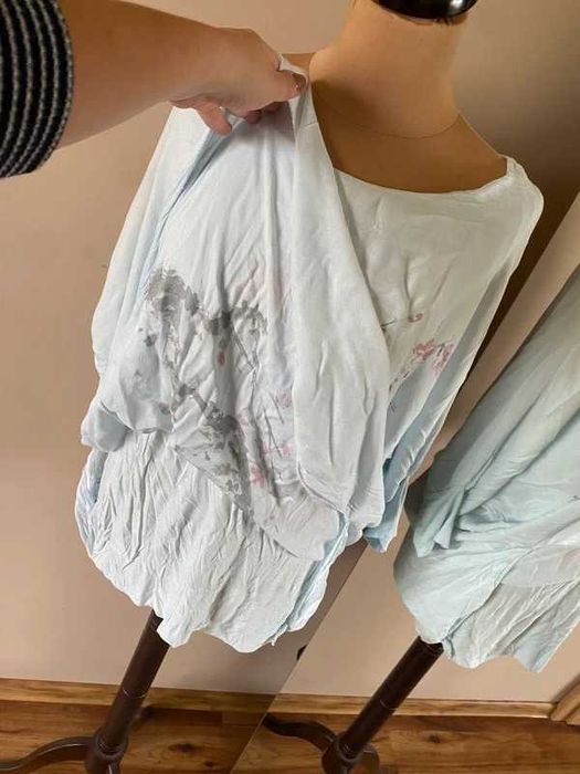 xxl +size 42 44 tunika krotka sukienka t  oversize nietoperz