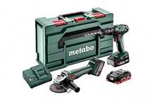 Zestaw Metabo szlifierka + wkrętarka udarowa 2x4Ah + 2Ah zestaw
