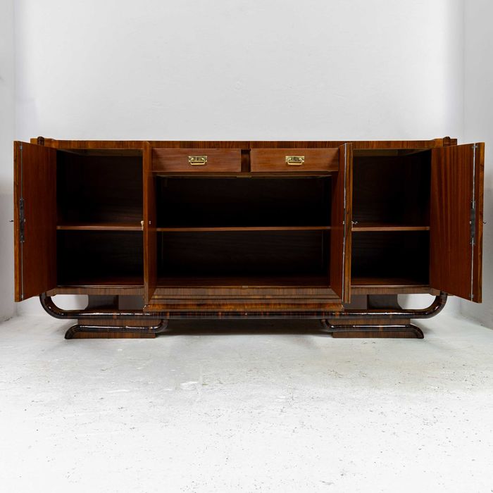 Bufet art deco, długa komoda Polska antyk stara zabytkowa