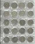 Lote com 60 moedas de 20, 50, 100 e 200 escudos
