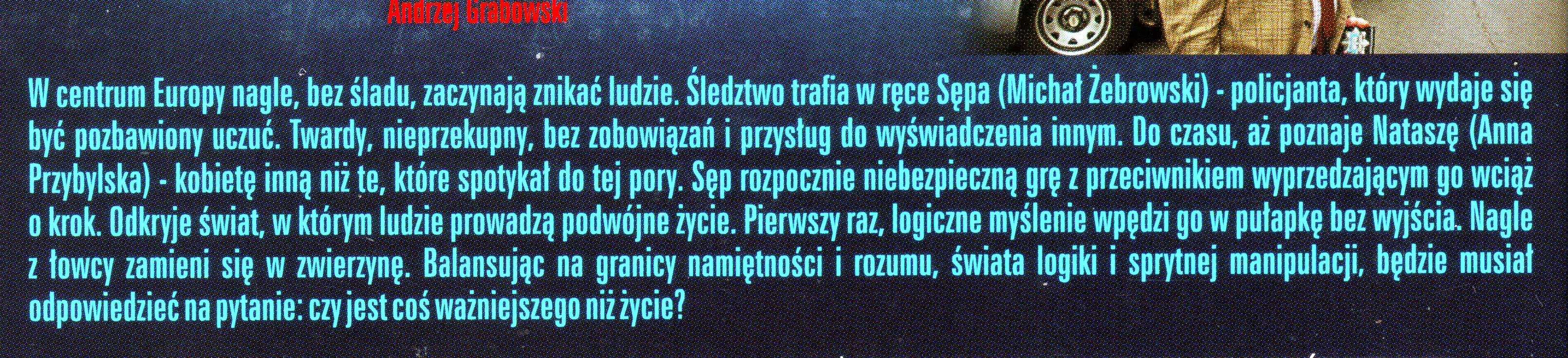 Film "Sęp" - sensacyjny - z muzyką ARCHIVE! + książeczka. DVD