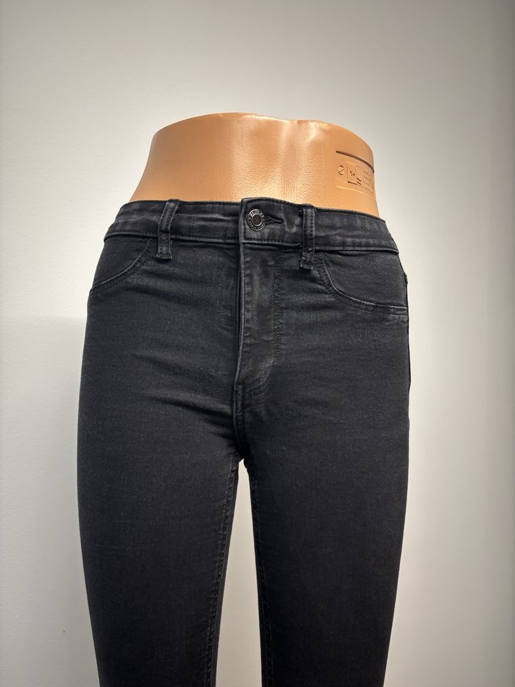 Czarne spodnie mid waist skinny roz S|M