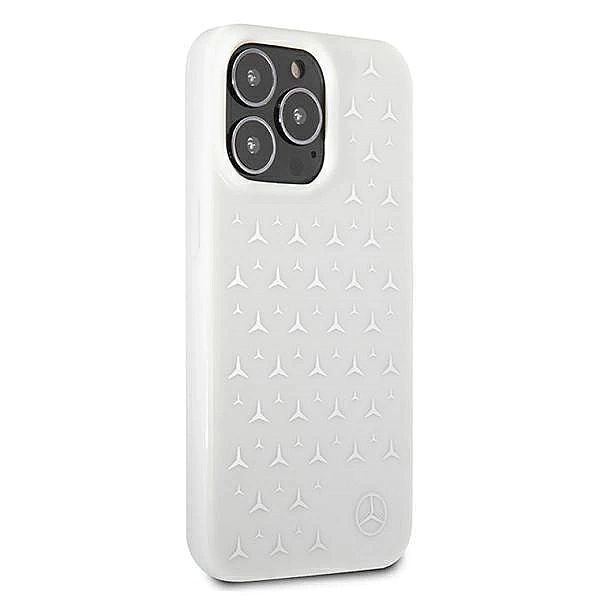 Etui Mercedes Silver Stars Pattern na iPhone 13 Pro Max - białe