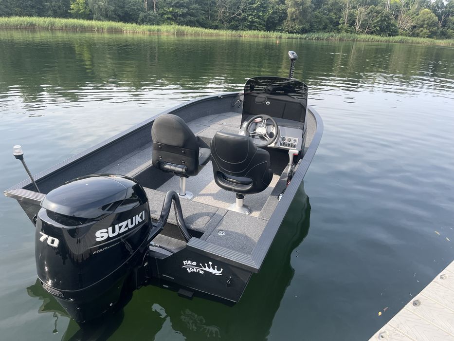 Łódka aluminiowa KING 420 sterówka