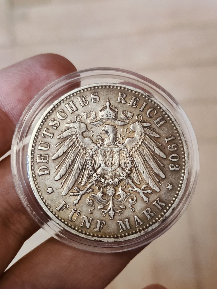 5 marek 1903-A Wilhelm II, Prusy, Cesarstwo Niemieckie, Niemcy