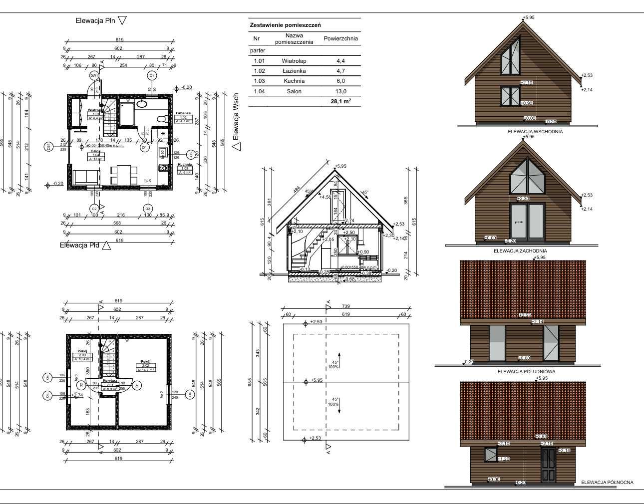 Dom z bala 35 m² + poddasze |stare drewno jodła/sosna|do przeniesienia