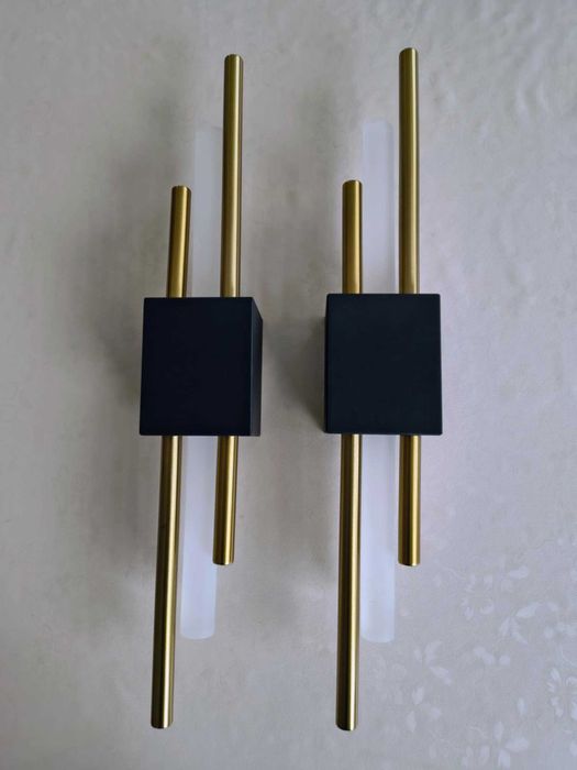 Kinkiet LED Comely 2 sztuki czarny+ zloty 10W 3000K Nowoczesny