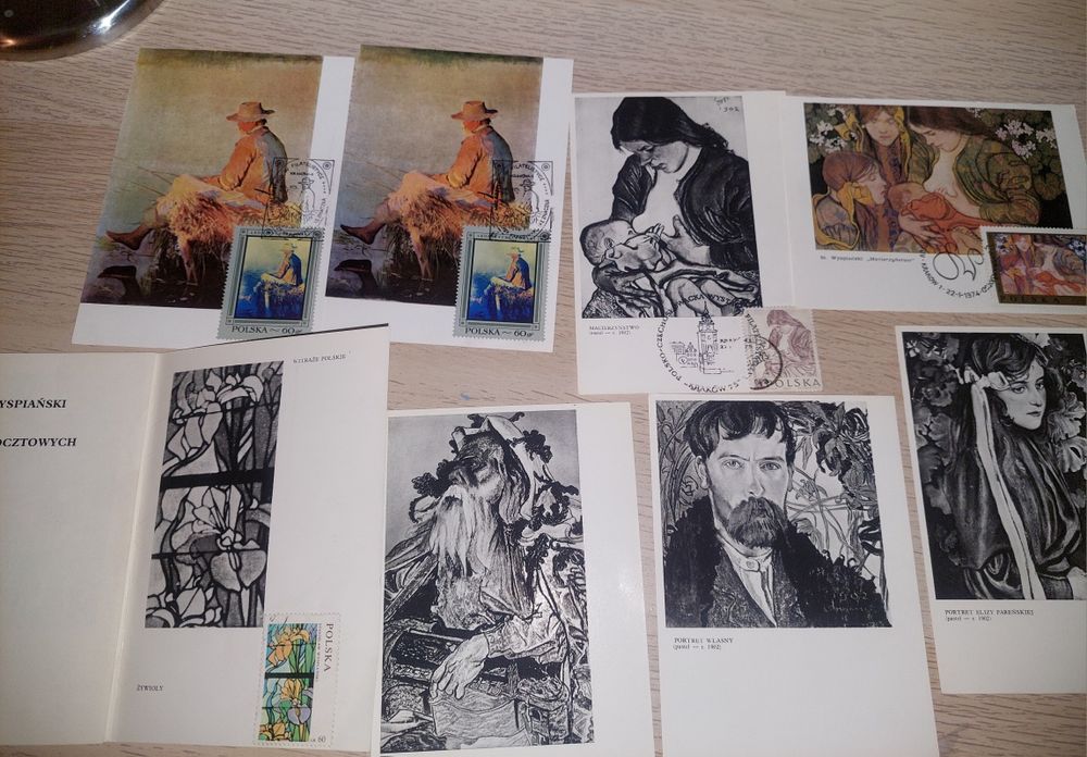 Stanisław wyspianski kartki znaczki pocztowe prl