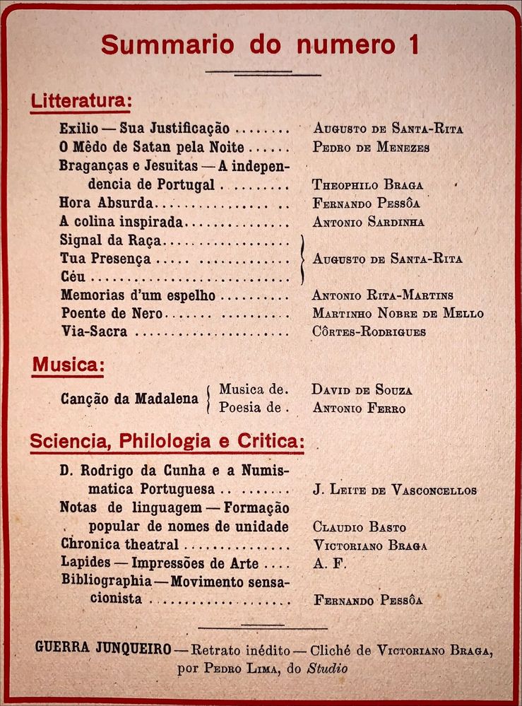 Fernando Pessoa - Exilio - Revista 1916