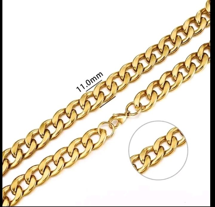 Ланцюжок з нержавіючої сталі Gold 11 мм 55 см