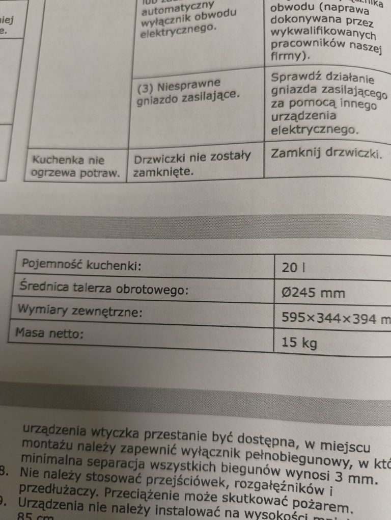 Mikrofalówka nowa