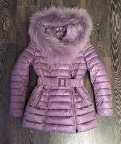 пальто зимнее рост 158-164 Италия De Salitto мех песец пух утки