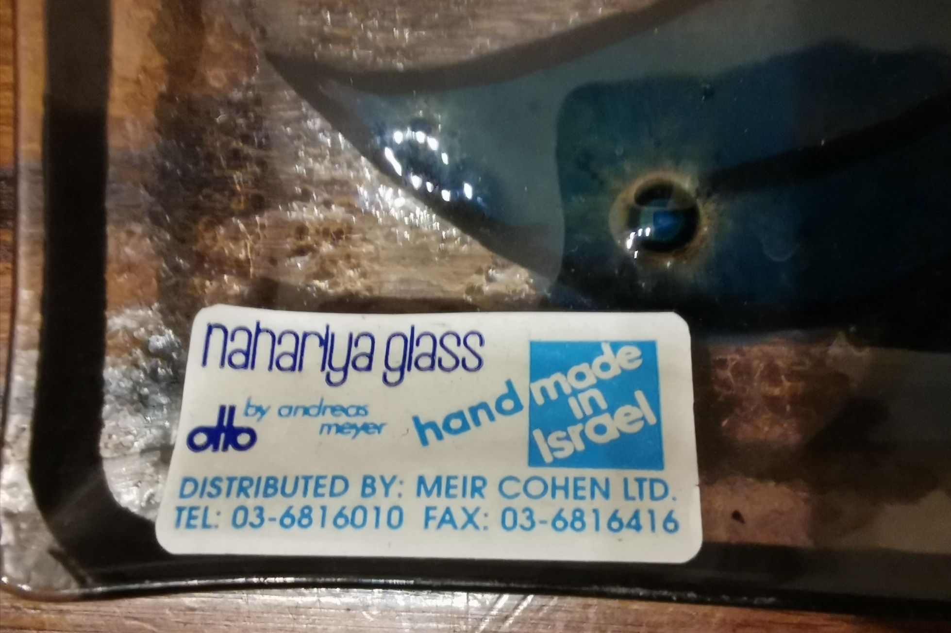 Nahariya glass (Israel) tacka szklana