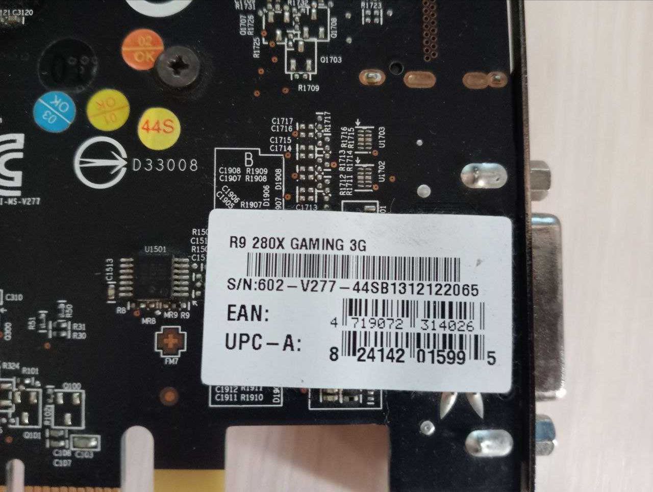 Відеокарта R9 280x 3gb 512bit MSI