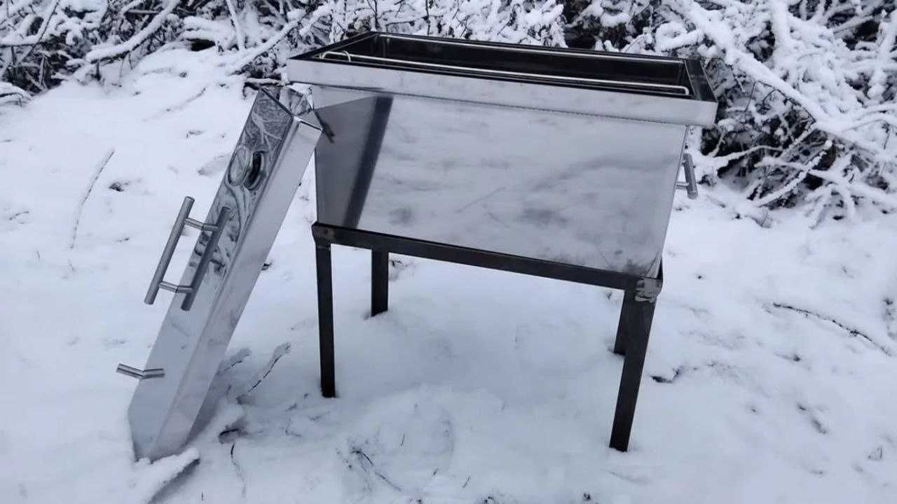 Коптильня з нержавійки для гарячого копчення Коптилка с  нержавейки