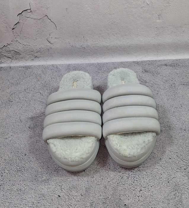 Тапочки Ugg Puft Slide женские тёплые тапки Tazz Fluff Yeah