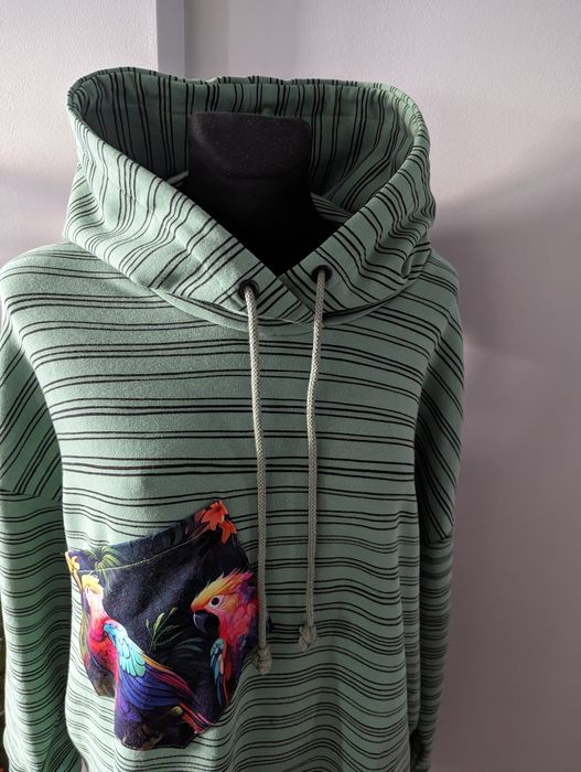 Auri&Lili NOWA ciepła dresowa bluza OVERSIZE z kapturem M L