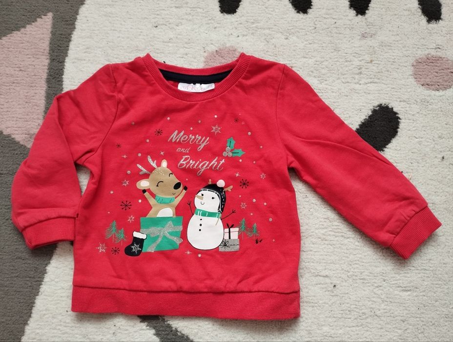 Sukienki świąteczne 74 + bluza