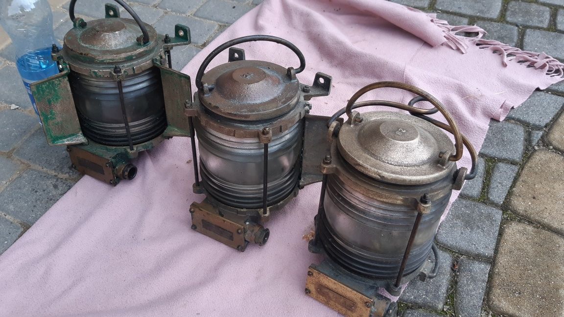 Lampa okrętowa z mosiądzu