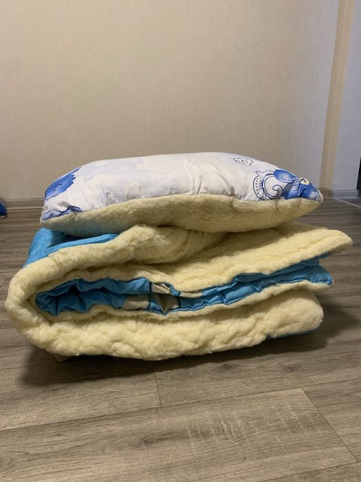 Ковдра на овчині+подушка