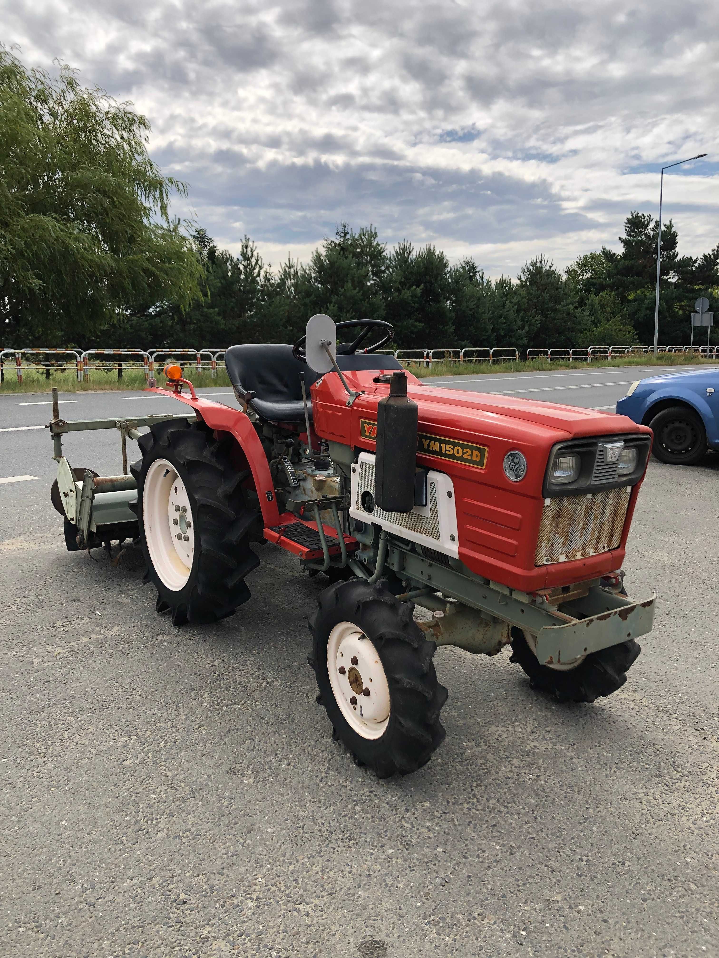 Traktorek Yanmar YM1502 z glebogryzarką 15KM 4x4