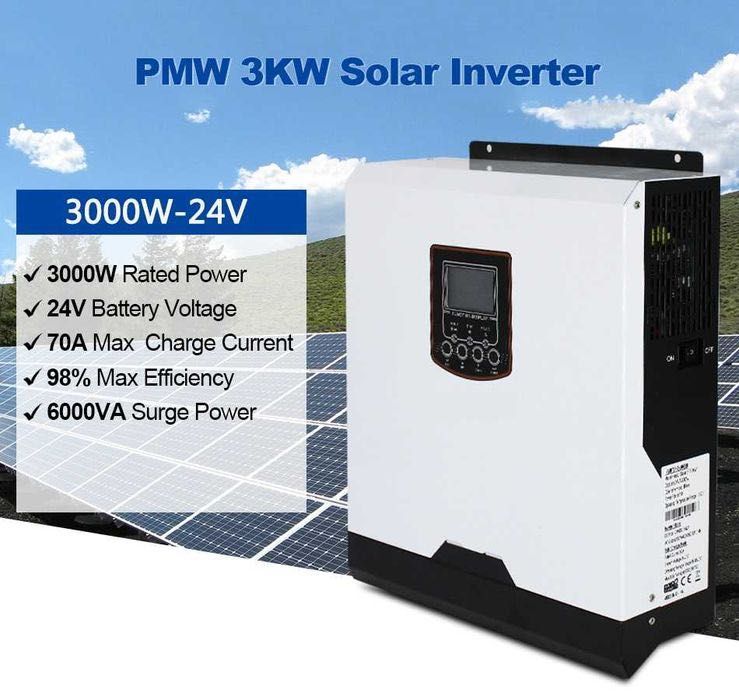 * 3.0kW 70A * Inversor/Controlador * SOLAR * HÍBRIDO * 24V *