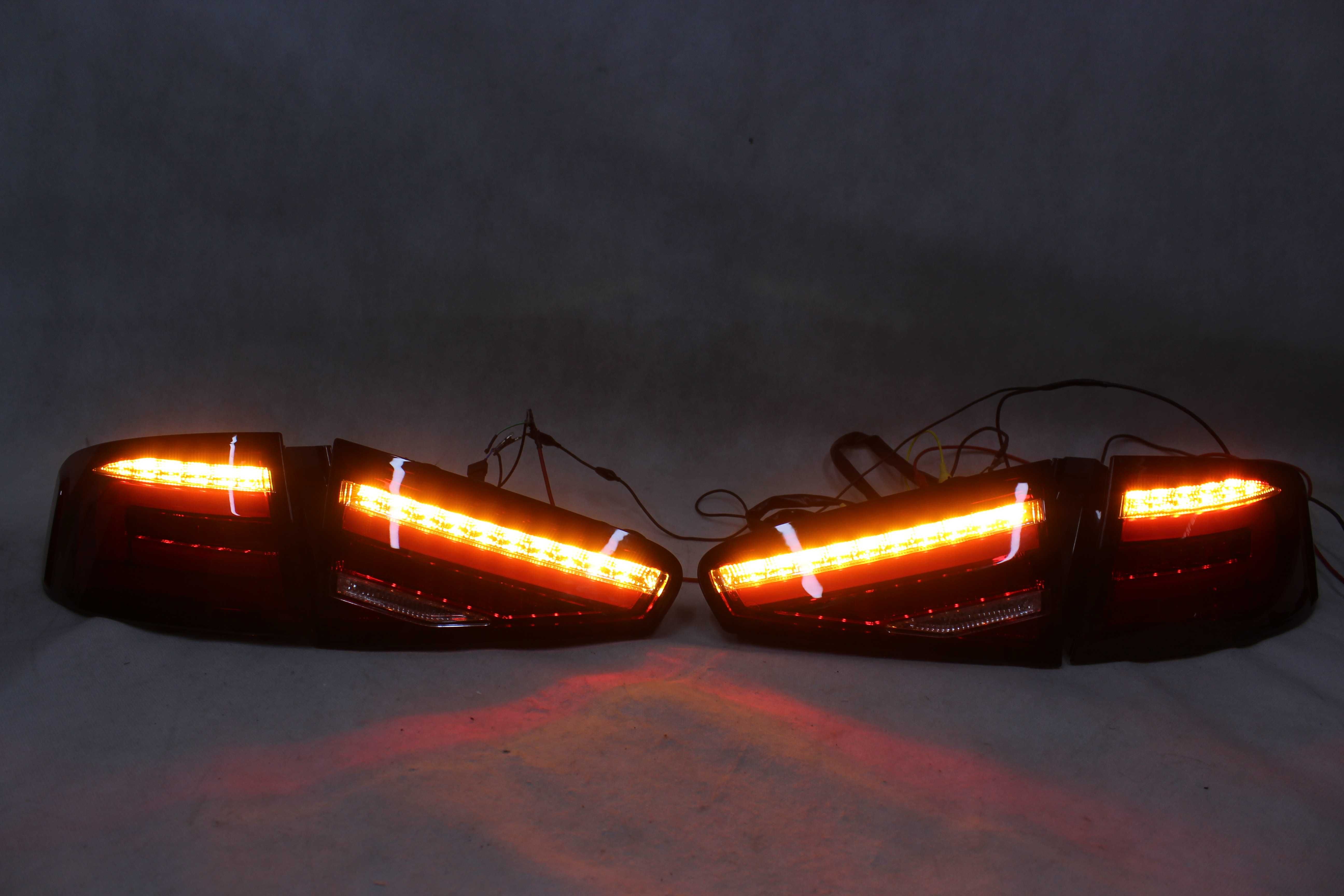 Lampy tył tylne AUDI A4 B8 12-15 LIFT Sedan LED NEON DYNAMICZNE SMOKE