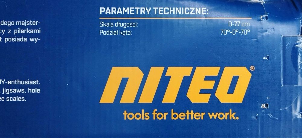 NITEO prowadnica kątowa 77cm kątownik uniwersalny majsterkowicza NEW